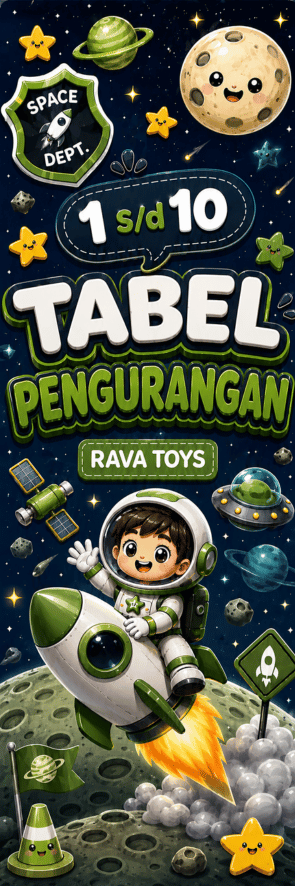Flashcard Tabel Pengurangan Astronot Male thumbnail 2