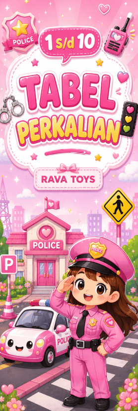 Flashcard Tabel Perkalian Polisi Female thumbnail 2
